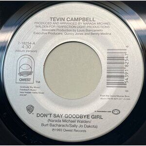 Tevin Campbell Dont Say Goodbye Girl / The Halls of Desire 45 Vinyl 90s Soul